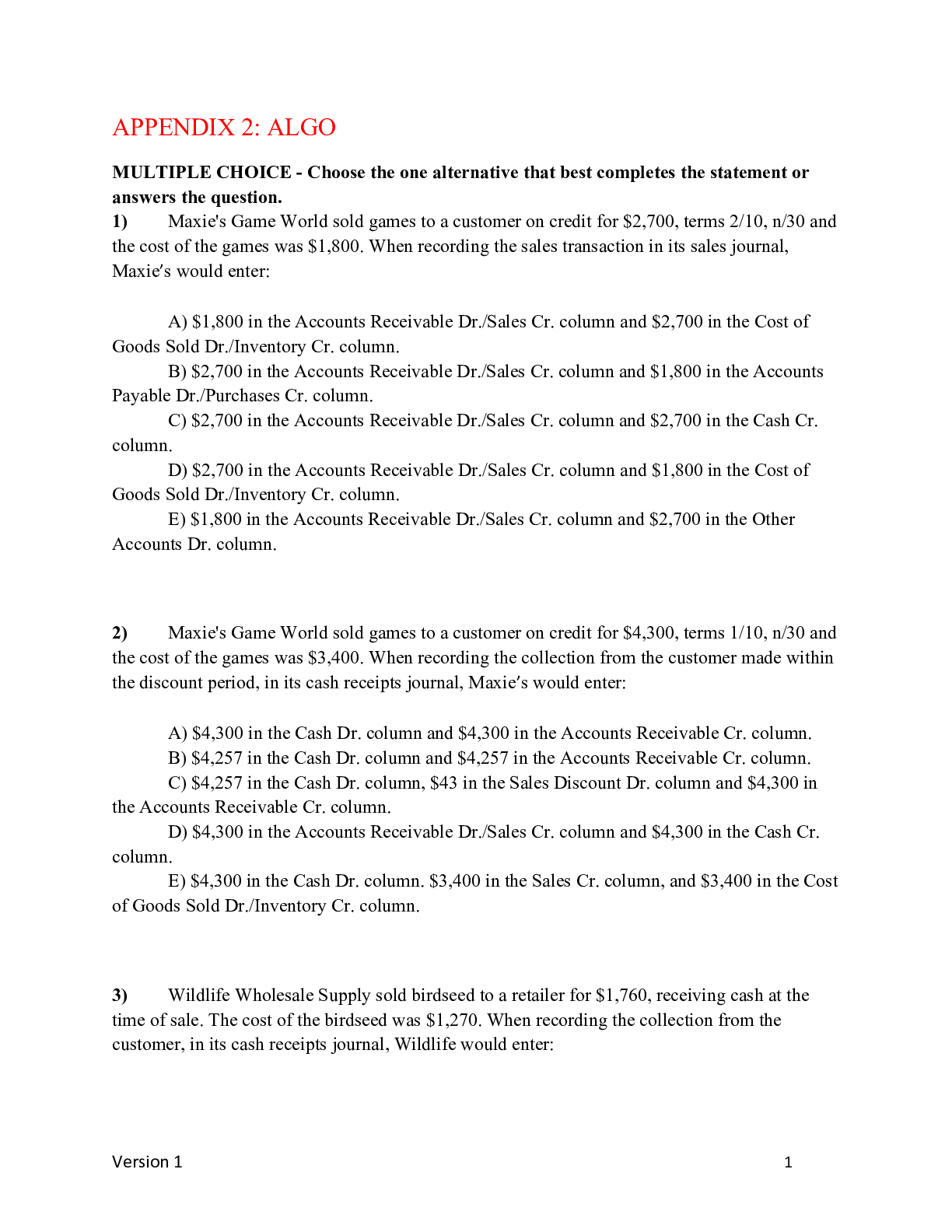 Fundamental Accounting Principles 17th Canadian Edition (Volume 1) by Kermit  Larson, Wild and Chiappetta  TEST BANK